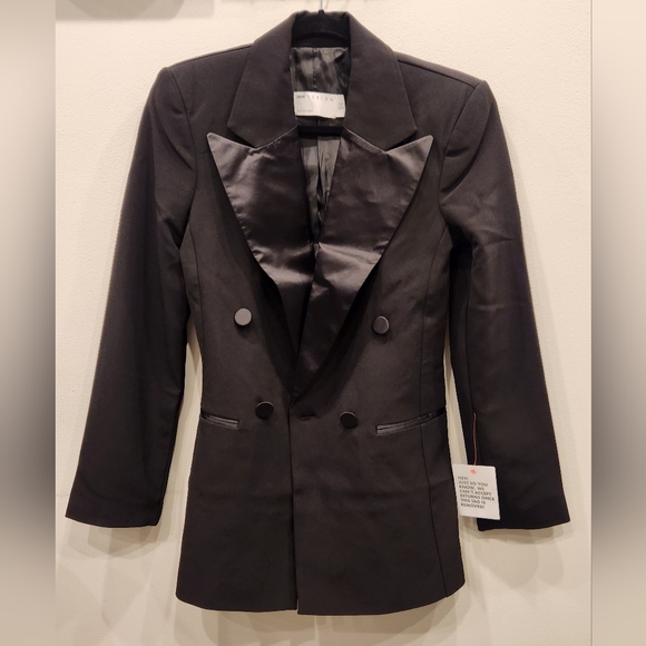 ASOS DESIGN Double Breasted Blazer, Black, Size US 8 and Size U… - Picture 2 of 10